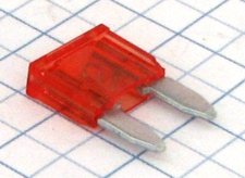 Mini nožová poistka 10A - červená