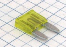 Mini nožová poistka 20A - žltá