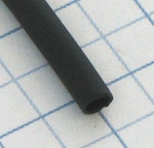 Zmršťovacia izolačná bužírka PBF Čierna 6,4/3,2mm - 1m