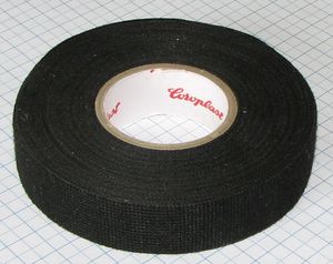 Textilná izolačná páska 19mm X 15m - čierna (chlpatá)