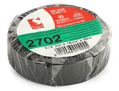Izolačná páska PVC 19mm X 10m - čierna - Scapa