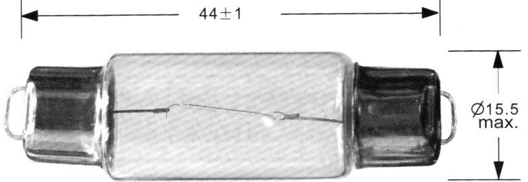 A-Žiarovka sufit 12V C10W 44x11mm s drôtikmi