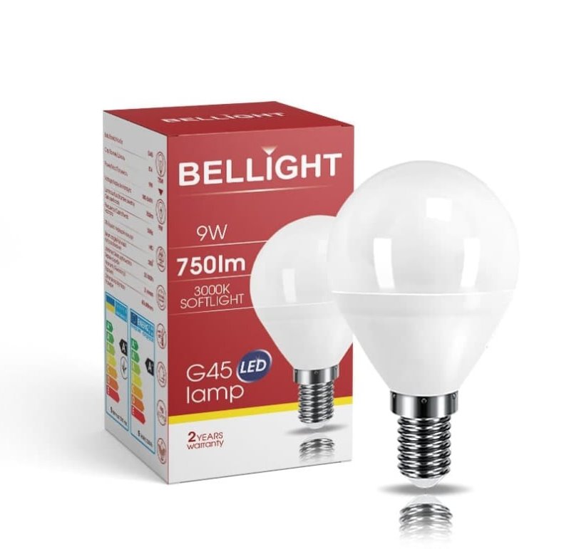 BELLIGHT LED 180-260V G45 9W E14 750lm teplá biela iluminačka