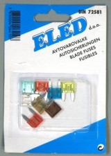 ELED Blister mini-nožovej poistky - 10ks