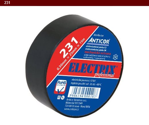 ANTICOR Páska PE elektroizolačná  25mmX0,3mmX7,5m