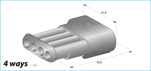 Tyco Obal kolíkov SUPERSEAL   1,5mm- 4-cestný