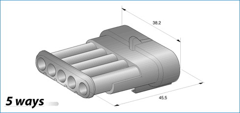 Tyco Obal kolíkov SUPERSEAL  1,5mm- 5-cestný